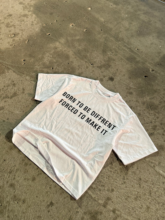 VLCTY "made different" white tee